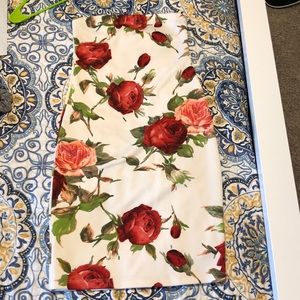floral strapless dress